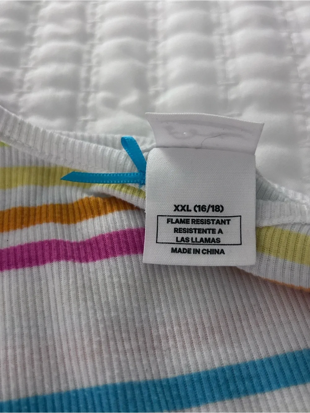art class White Striped Sleepwear Pajama Set. Size XXL (16/18)
